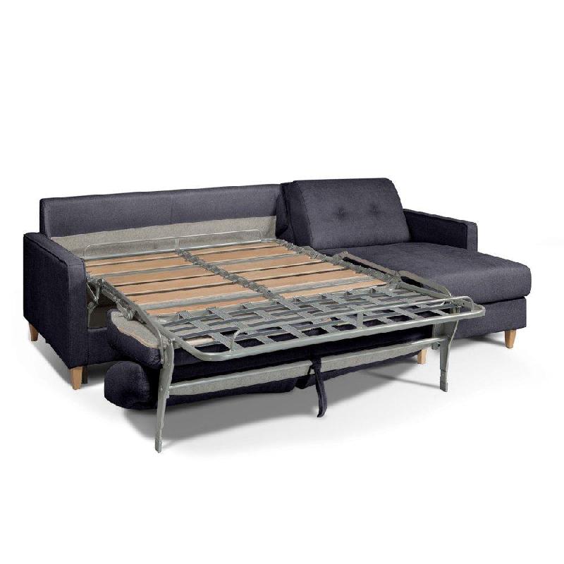 Canapé d'angle Norway - Matelas 16 cm - Système express - Sommier à lattes Renatonisi - Tweed gris platine_4
