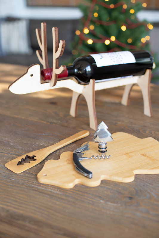 Set à vin - sommelier et stoppeur sapin de Noël - livré en boîte cadeau noire_4