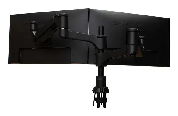 Bras d'écran R-Go Caparo, pour deux écrans, réglable par vérin à  gaz, capacité de charge 3-9 kg, 100_4