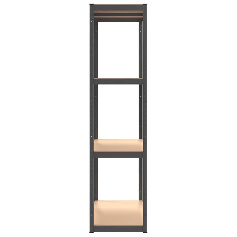 Vidaxl étagères à 4 niveaux 2pcs anthracite acier et bois d'ingénierie 152850_4