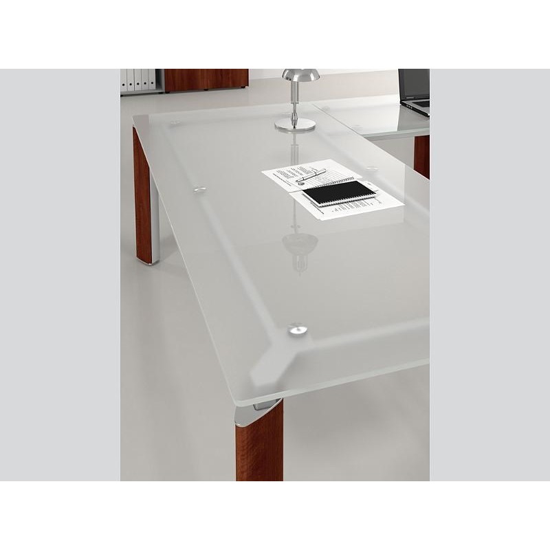 Table bureau verre fill avec retour_4