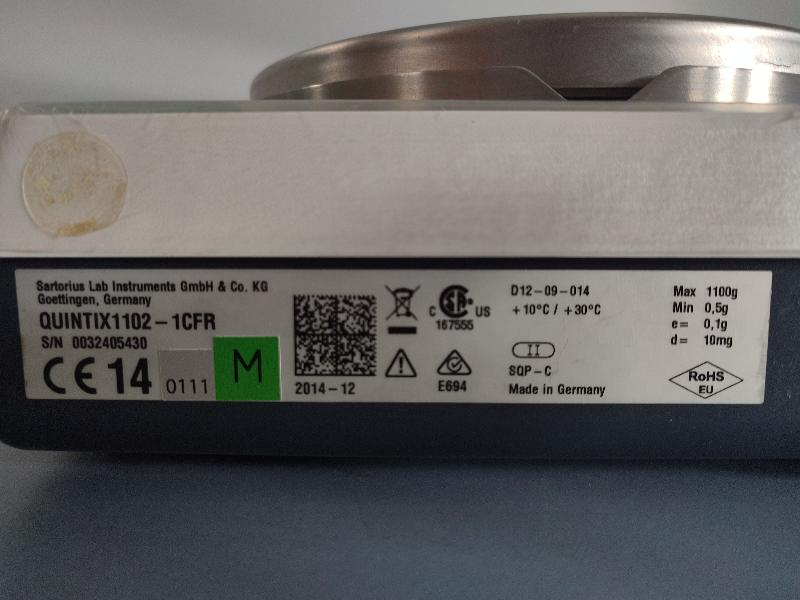 Balance de précision SARTORIUS QUINTIX 1102 1CFR  1100g / 0,01g_4