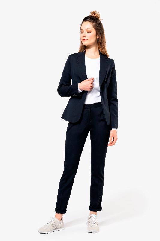 Veste de travail femme Kariban - Réf: K6131 - 64% polyester, 34% viscose, 2% élasthanne - Plusieurs coloris et tailles disponibles_4