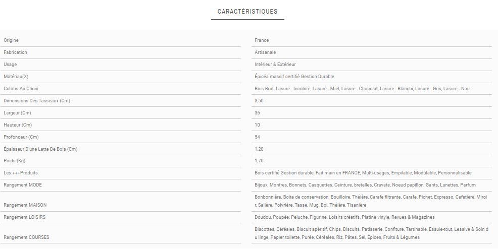 S1 - Caisses en bois - Simply A Box - L36 x H10 x P54 cm - bois brut ou 6 coloris de lasure à l'eau_4