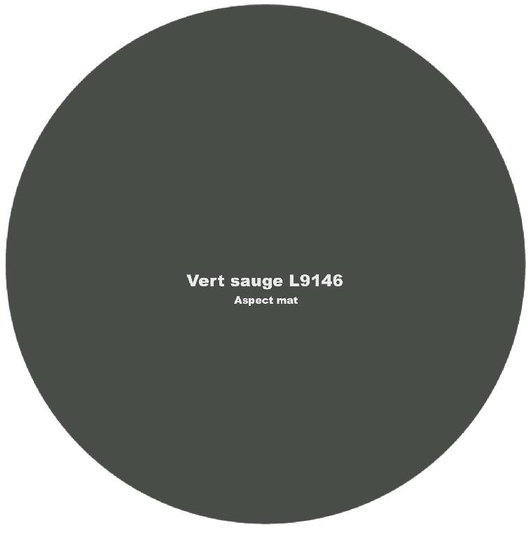 Bureau d'accueil Pano avec façade colorée - Ofitres - Vert Sauge mat_4