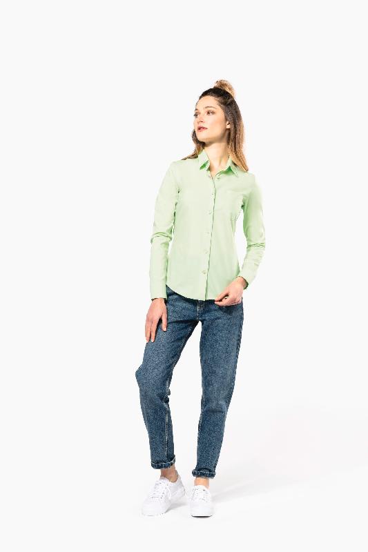 Chemise popeline polycoton femme - entretien facile - Réf : K549 - Kariban_4