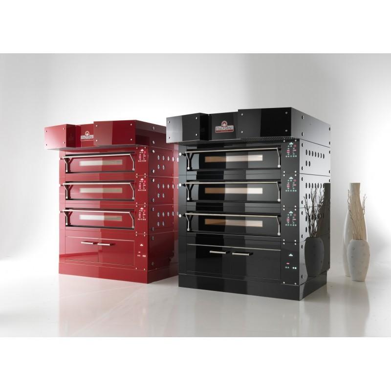 Four à pizza avec support acier inox H.800 mm 2x12 pizzas Italforni Furnotel_4