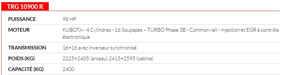 Trg 10900 - tracteur agricole - Antonio Carraro - capacité 2400 kg - réversible et polyvalent_4