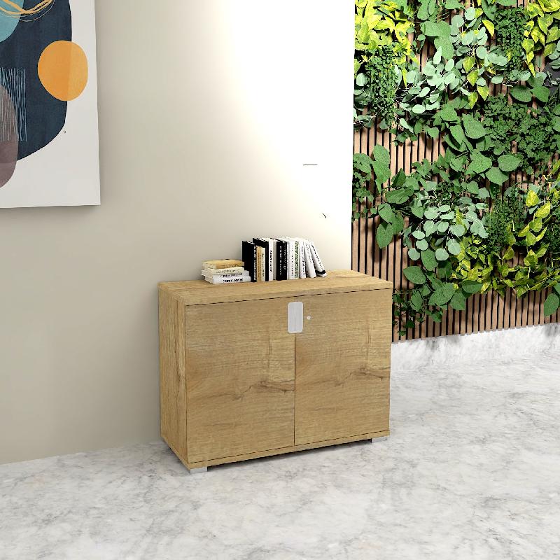 Armoire basse a portes battantes tak - MOBEL LINEA - chêne veiné_4