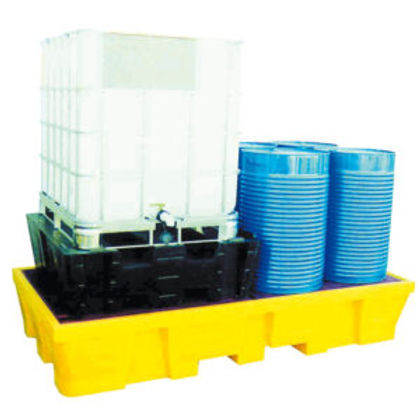 Bac de rétention polyéthylène - résistant aux produits chimiques et polluants - 225 à 1200L - manutention par transpalette_4