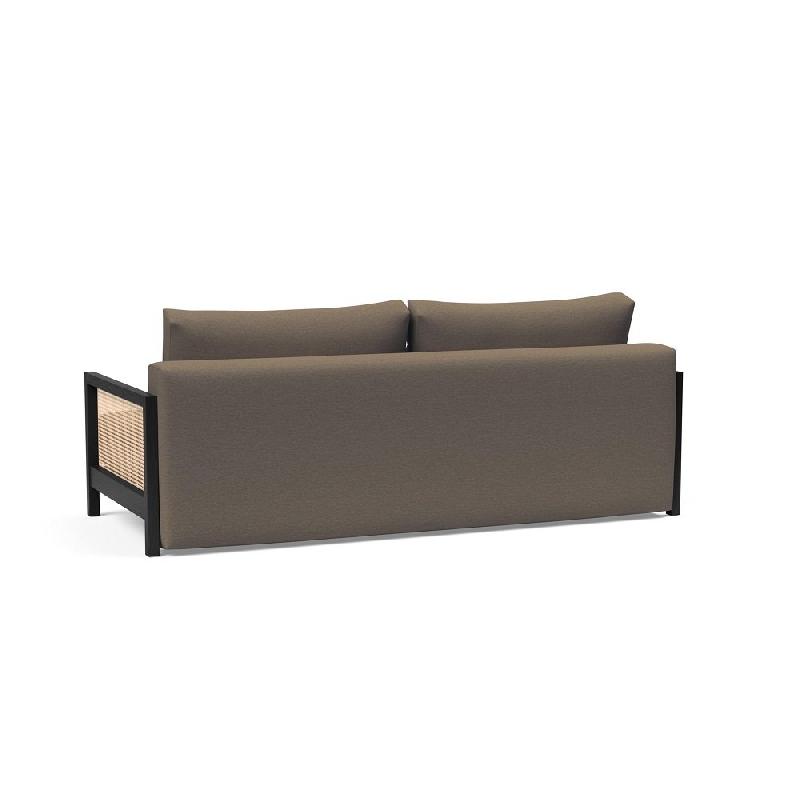 INNOVATION LIVING - Canapé design Art Déco Narvi convertible lit 200x140 cm - tissu Argus Brown - multifonctionnel et confortable_4