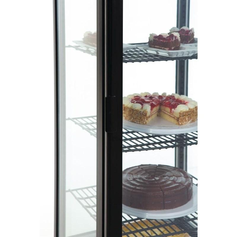 Vitrine réfrigérée panoramique avec porte incurvée - série C - noire 235L - Polar - CX573_4
