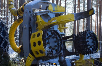 27RH-II Tête d'abattage - Kesla - largeur tête ouverte 1670mm - modèle léger et compact pour abatteuses et excavatrices_4