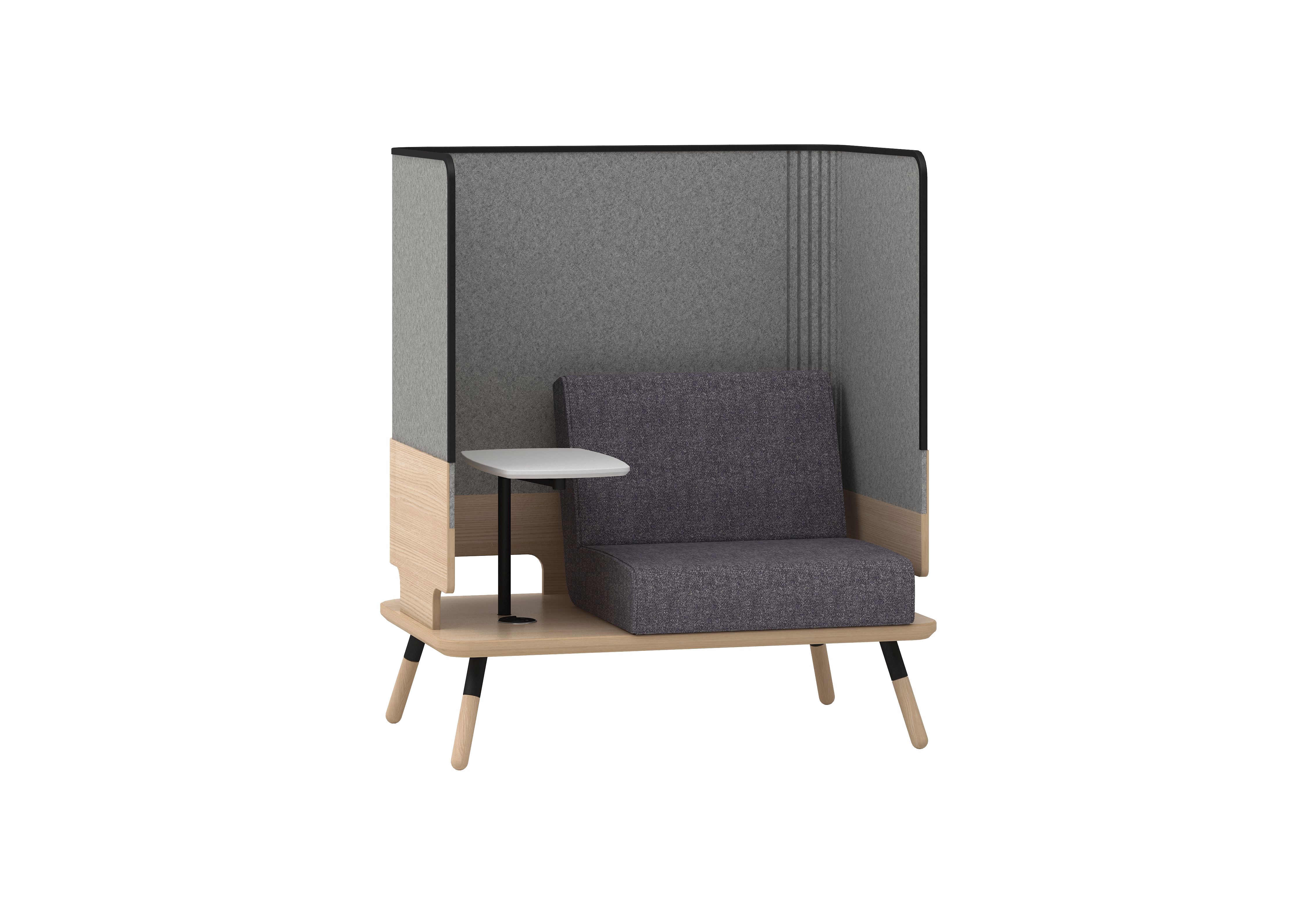 Peacework - cloison acoustique Equinoxe - système de sièges avec surface de travail intégrée et matériaux durables_4