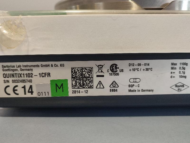 Balance de précision SARTORIUS QUINTIX 1102 1CFR  1100g / 0,01g_4