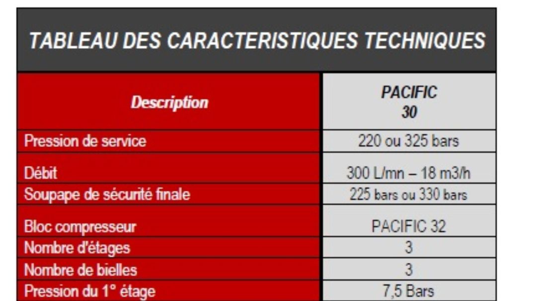 Compresseur de plongée Nardi Pacific E30 - débit 18 m3/h - 225 ou 330 bars - purges et arrêt automatiques_4