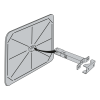 Miroir de sécurité avec fixation en acier galvanisé ou inox