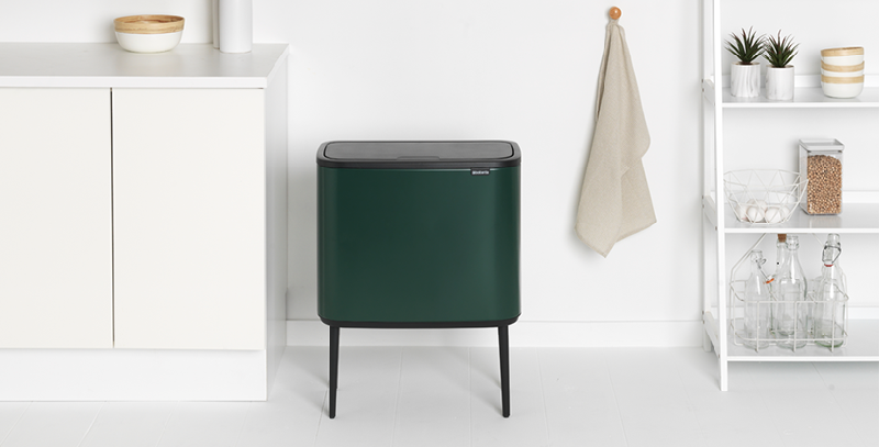 Poubelle Bo Touch Bin - 3 x 11 litres - Pine Green - Tri sélectif et écologique_4