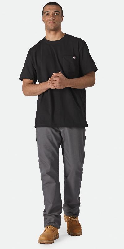 T-shirt poche logo homme - Dickies WS436 - 100% coton, col rond, tissu épais et résistant_4