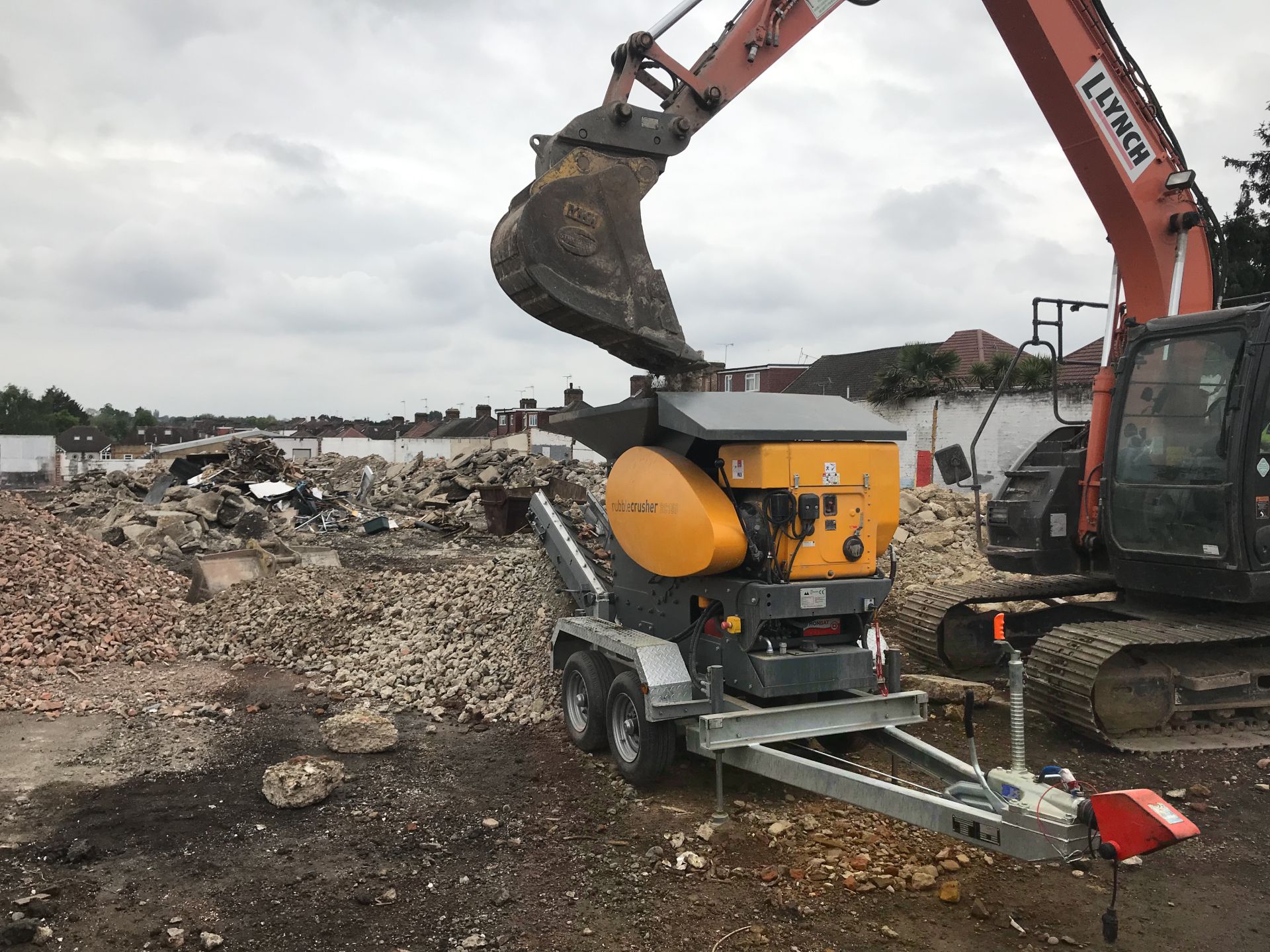 Concasseur Rubble Crusher pour le recyclage de matériaux et agrégats