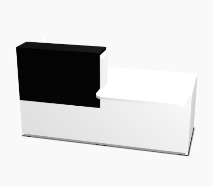Bureau d'accueil lumineux Tera - MDD - 246, Droite, Blanc, Noir_4