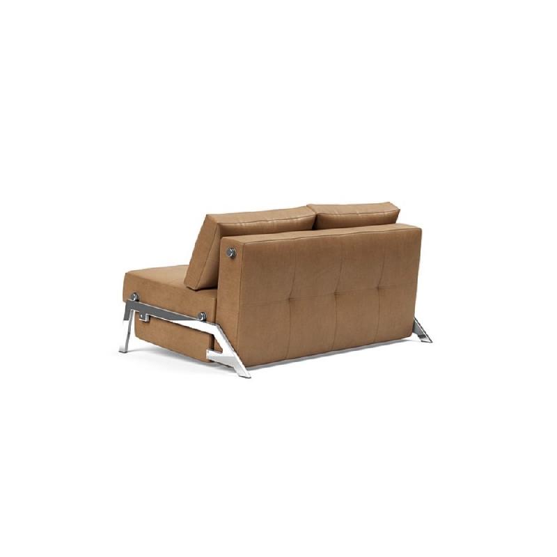 Canapé design convertible Innovation Living Cubed 02 Chrome - 200x160 cm - Coloris Faunal Brown_4