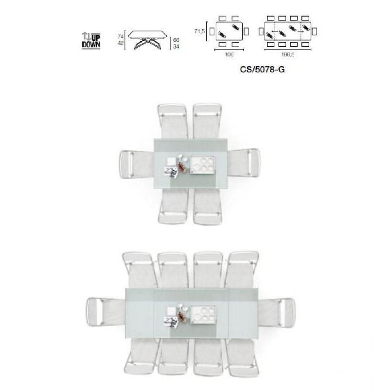 TABLE RELEVABLE EXTENSIBLE DAKOTA EN VERRE TREMPÉ BLANC_4