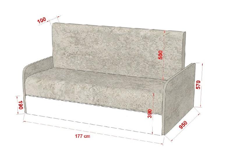 Armoire lit escamotable Dynamo Sofa - canapé accoudoirs tissu gris - couchage 160x200 - chêne_4