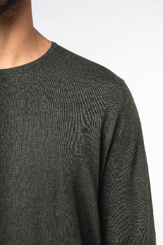 Pull écoresponsable à col rond en lyocell homme - Native Spirit - Réf: NS905 - 50% coton biologique, 50% Lyocell TENCEL_4