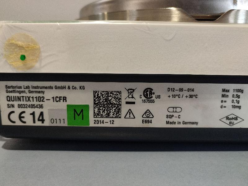 Balance de précision SARTORIUS QUINTIX 1102 1CFR  1100g / 0,01g_4
