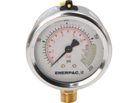 G2511L, Manomètre, 63 mm Face, Raccordement Vertical, Bain de glycérine, 14 bar pression maximale_4