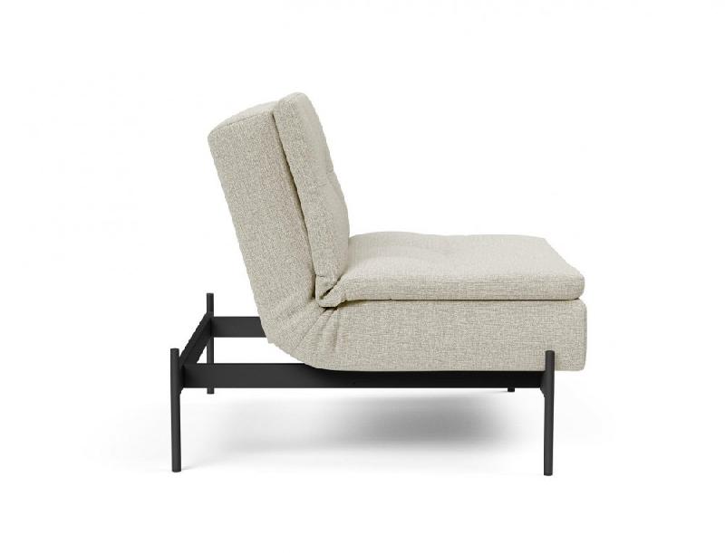 Innovation Living - Fauteuil lit design DUBLEXO Lauge Mixed Dance Natural convertible 90x115 cm - pieds métal noir_4