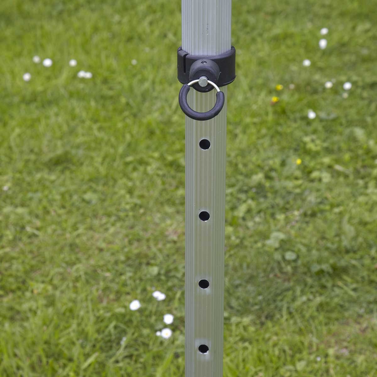 Tente pliante 3x3m grise - Structure aluminium 40 mm - 4 poids de lestage 12kg inclus_4