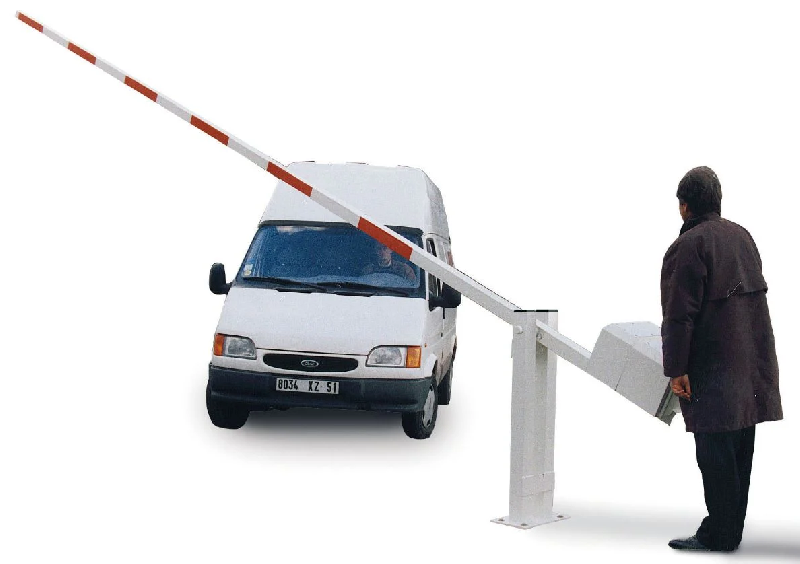 Barrière levante lisse alu télescopique (largeur de passage de 3,05 m à 6,40 m)_4