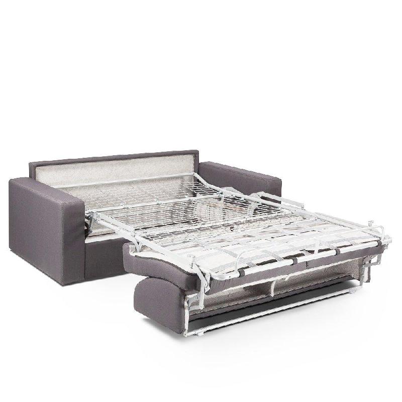 Canapé convertible NIGHT EXPRESS - Matelas 14 cm polyuréthane - Gris clair - Couchage 120 cm_4