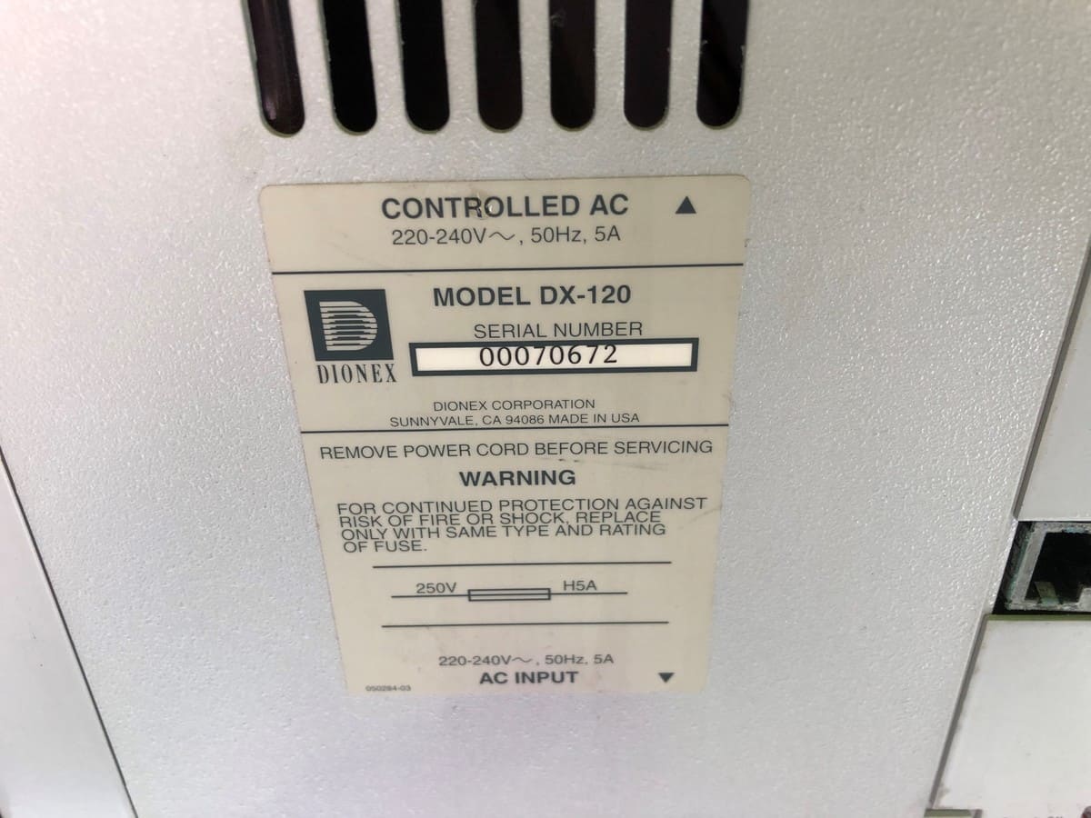 Chromatographie ionique reconditionnée - pompe isocratique DX120 - Référence P20040530_4