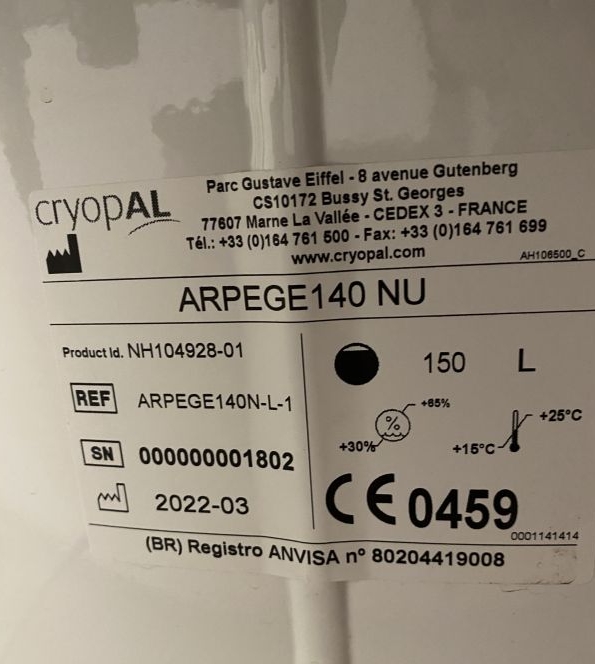 Cryoconservateur d'occasion de laboratoire de recherche - arpege140 air liquide_4