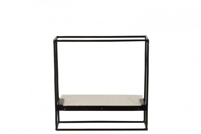 Étagère murale design PEVA - métal noir - 1 étagère - largeur 35 cm - L35 x H35 x P15,5 cm_4