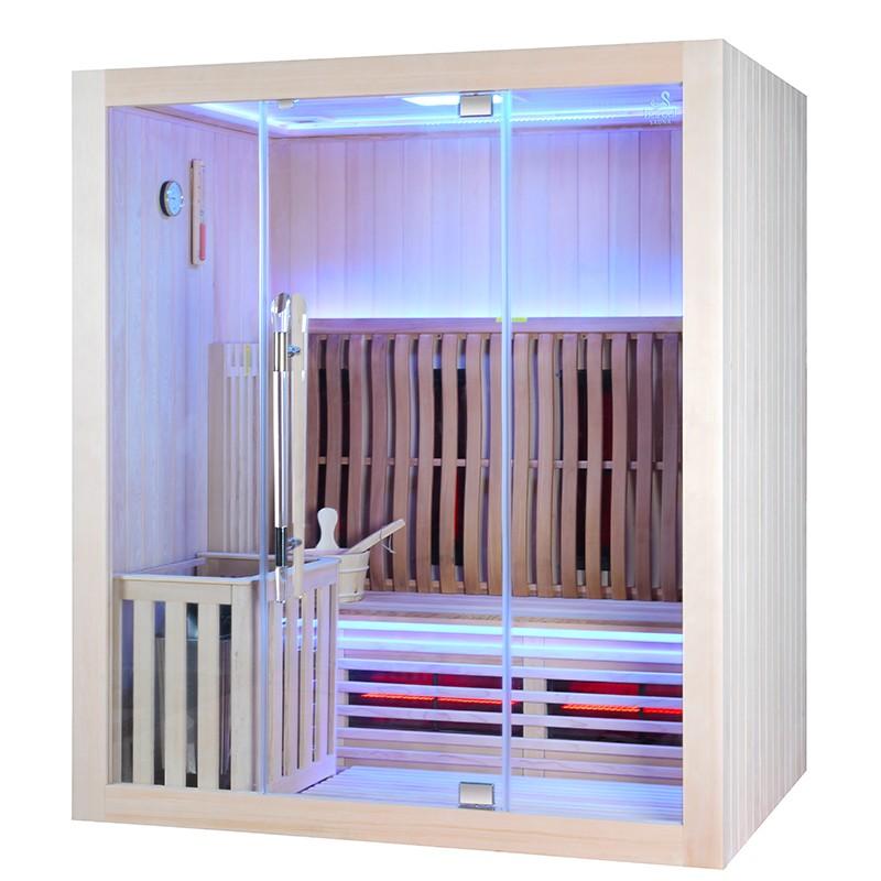 SAUNA COMBI BOREAL® ELÉGANCE 3 - 175X125 INFRAROUGE + VAPEUR_4
