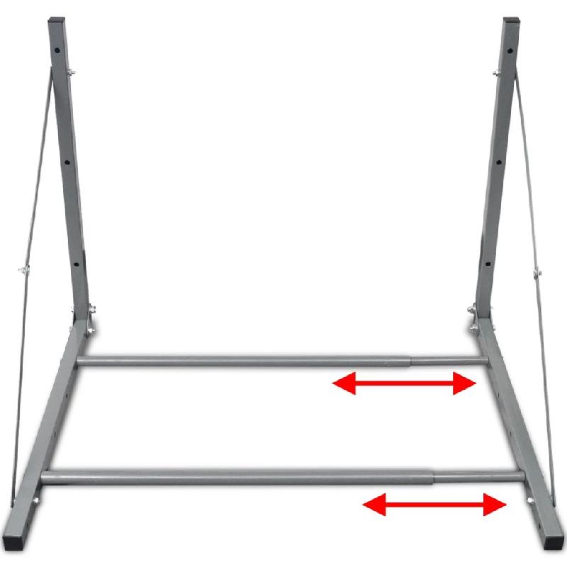 Vidaxl porte-pneus argenté acier 210353_4
