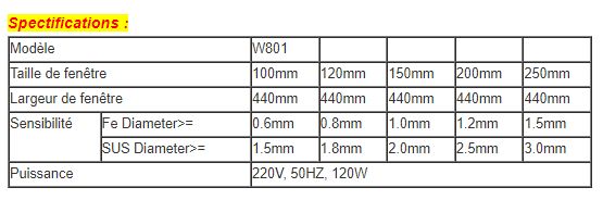 Hd-w801 - détecteur de métaux d'aiguille d'habillement - haida - poids : 175 kg_4
