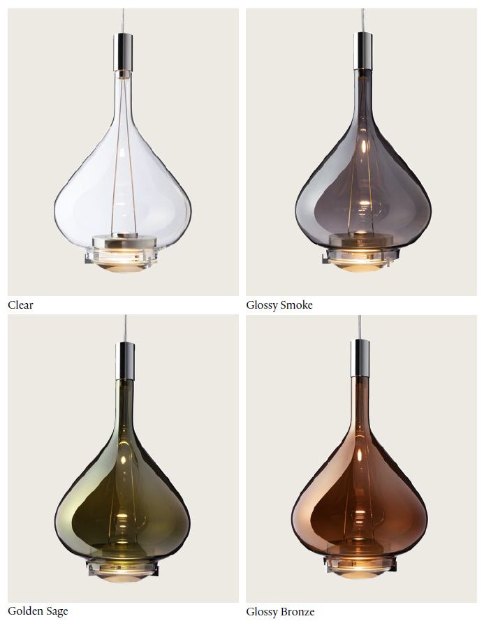 Suspension LED SKY-FALL - lumière directe et indirecte - design en verre soufflé - 2 formes, 2 dimensions et 4 finitions_4