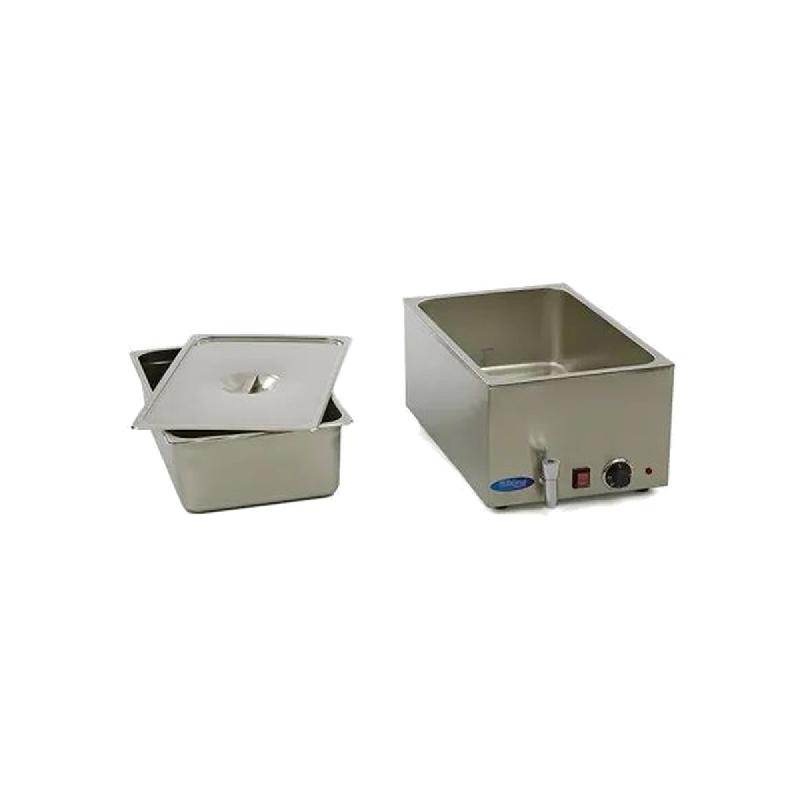 Bain-marie électrique professionnel - 1 x GN 1/1 - avec robinet de vidange - Bac GN inclus | Maxima_4