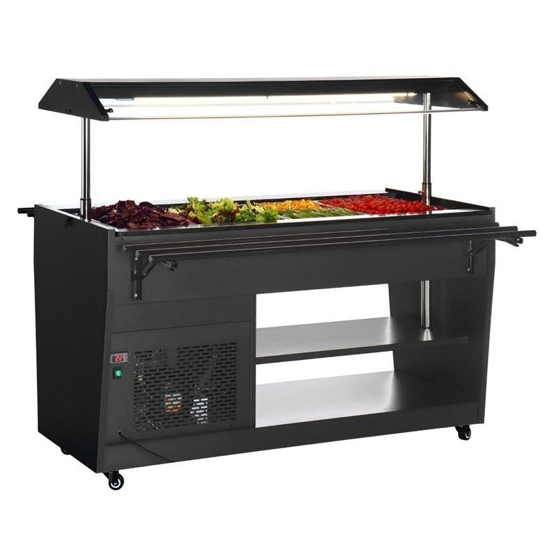 Buffet réfrigéré série G noir 4 GN1/1 PG007 Polar_4