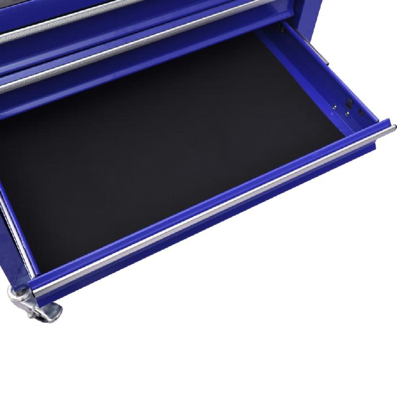 Vidaxl chariot à outils avec 4 tiroirs acier bleu 147188_4