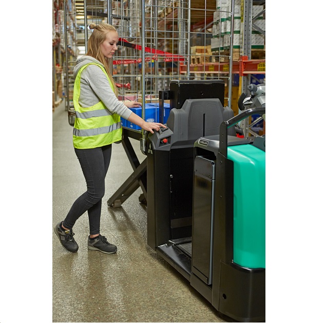 Chariot élévateur préparateur de commandes Velia ES OPB20N2XP - fourches ciseaux et plateforme - 2000 kg_4