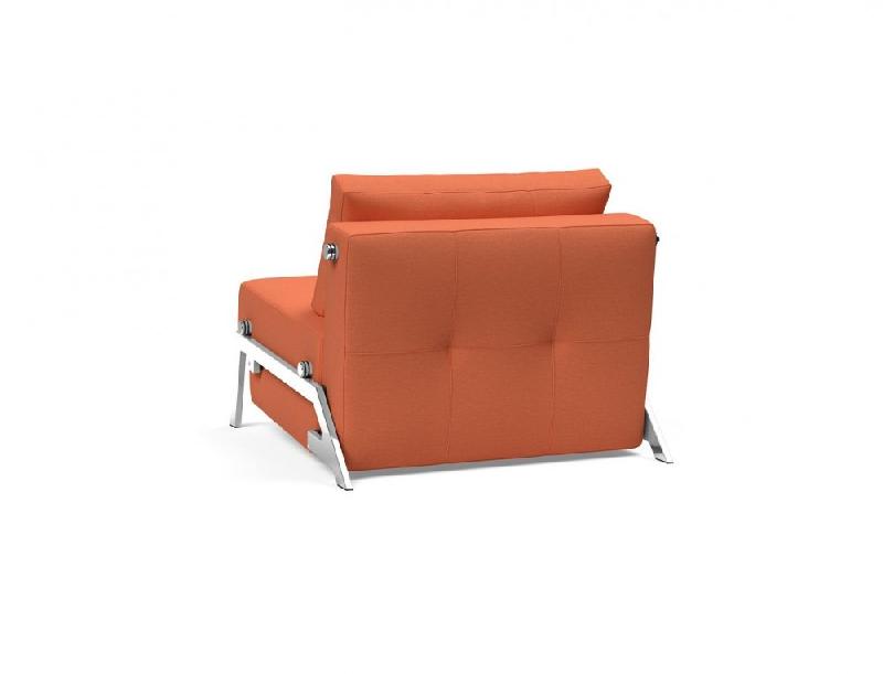 Innovation Living - Fauteuil design convertible Sofabed Cubed 02 Chrome Argus Rust - Lit 200x90 cm_4