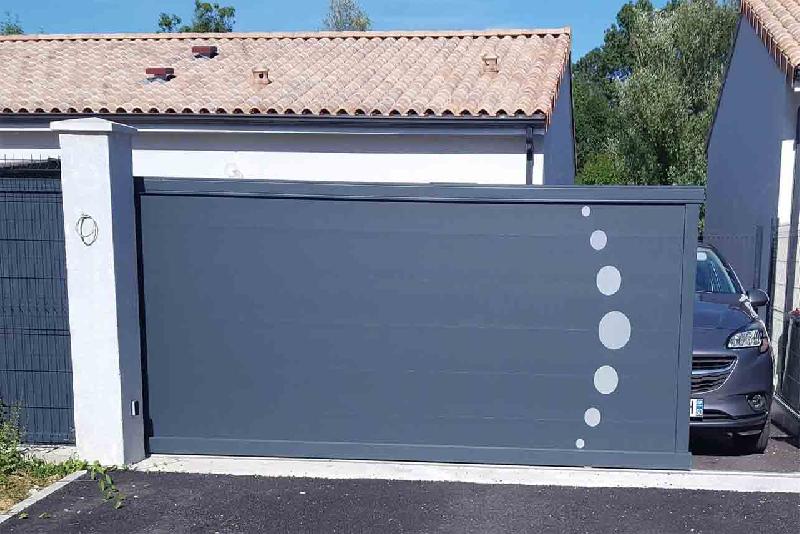 Portail coulissant plein finition aluminium - 4000 / 2000_4