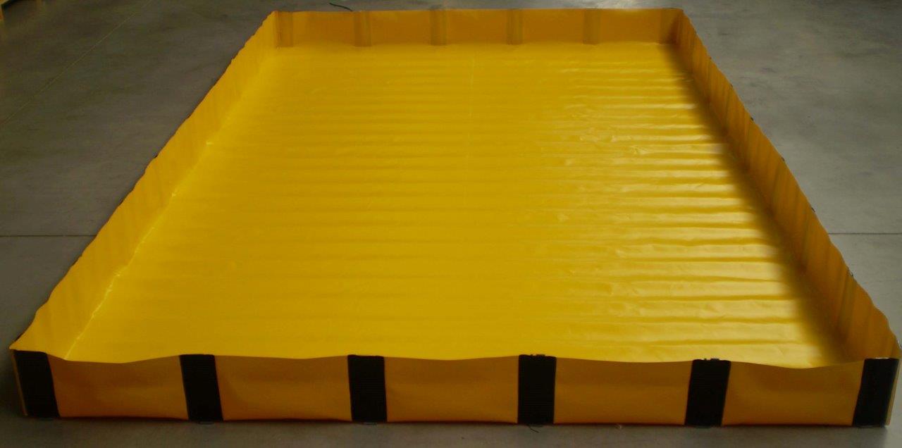 Bassin de rétention gonflable - tissu polyester enduit PVC 1100 g/m² - dimensions 2,55m x 2m_4