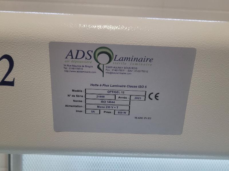 Hotte à flux laminaire horizontal OPTIGEL 12 ADS LAMINAIRE_4